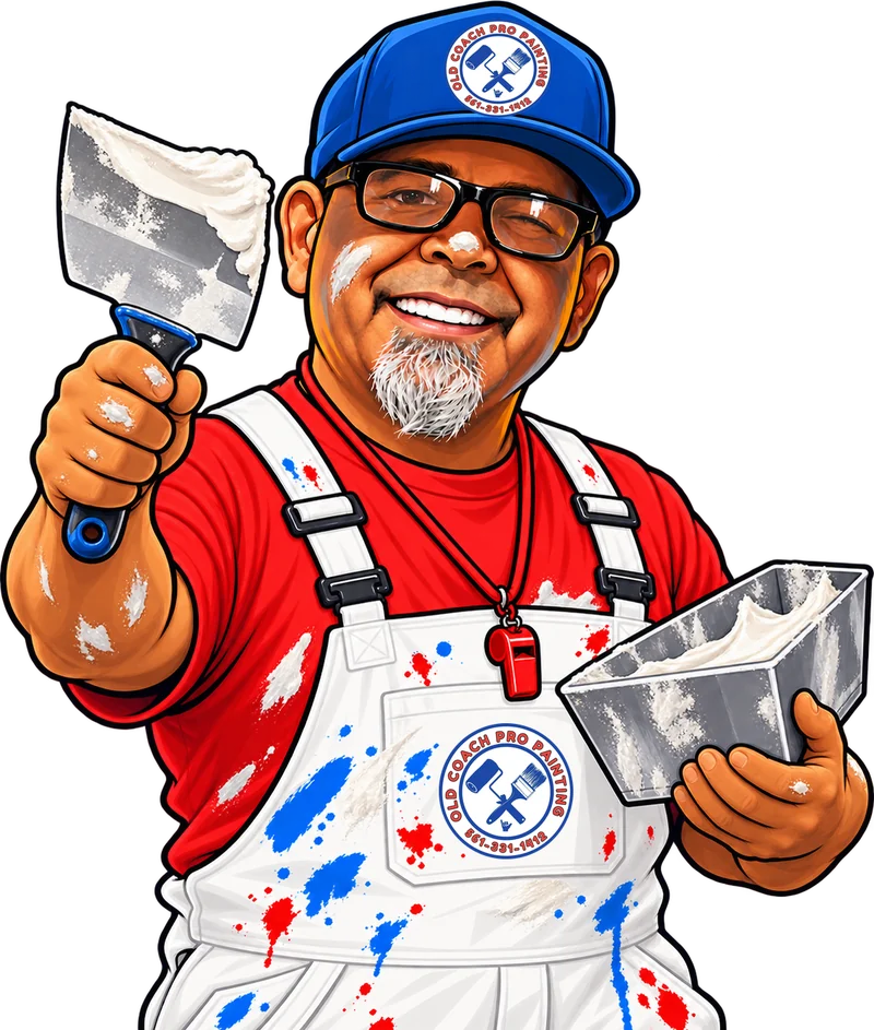 The Coach mascot for Drywall Repair