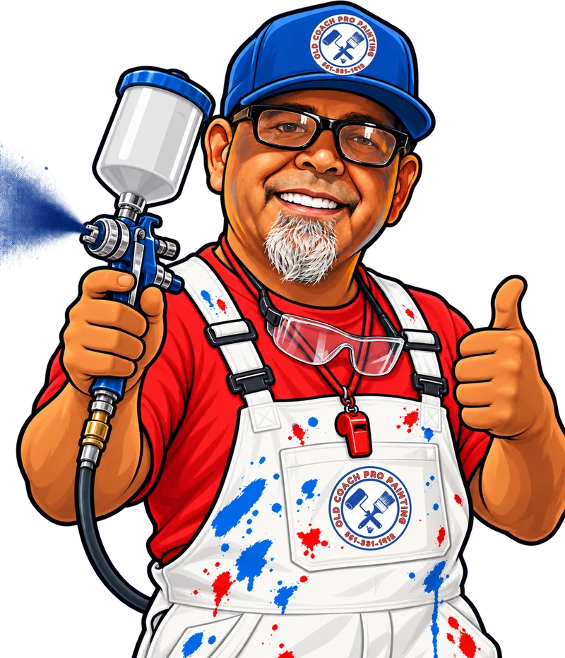 The Coach mascot for Cabinet Refinishing
