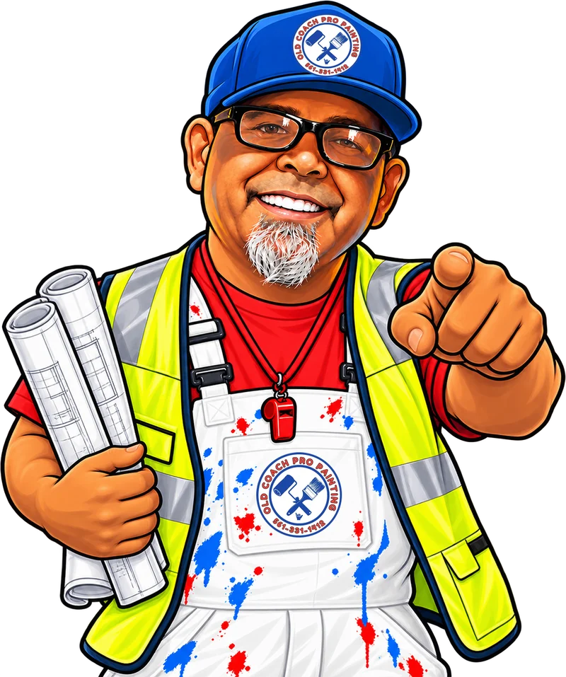 The Coach mascot for Commercial Painting