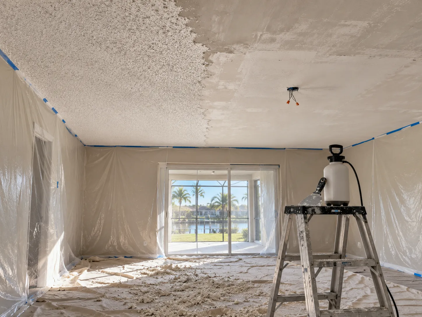 Popcorn Ceiling Removal project by Old Coach Pro Painting House Painter & Painting Contractor